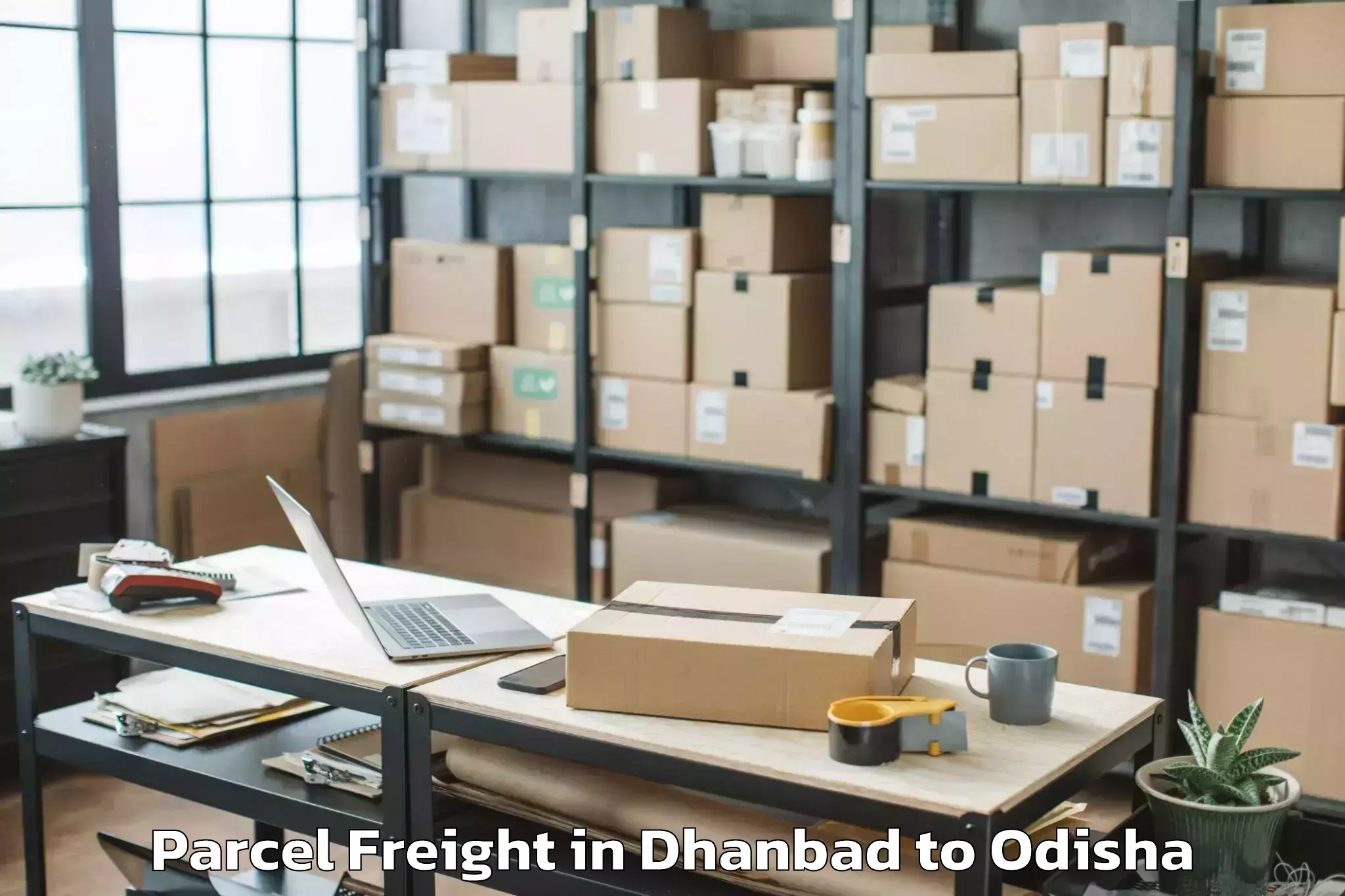 Easy Dhanbad to Balinga Parcel Freight Booking